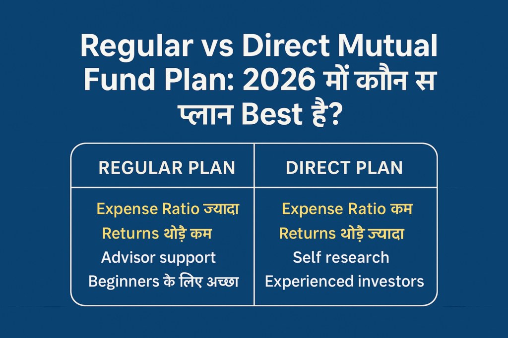 Regular vs Direct Mutual Fund Plan 2026 में कौन सा प्लान Best है