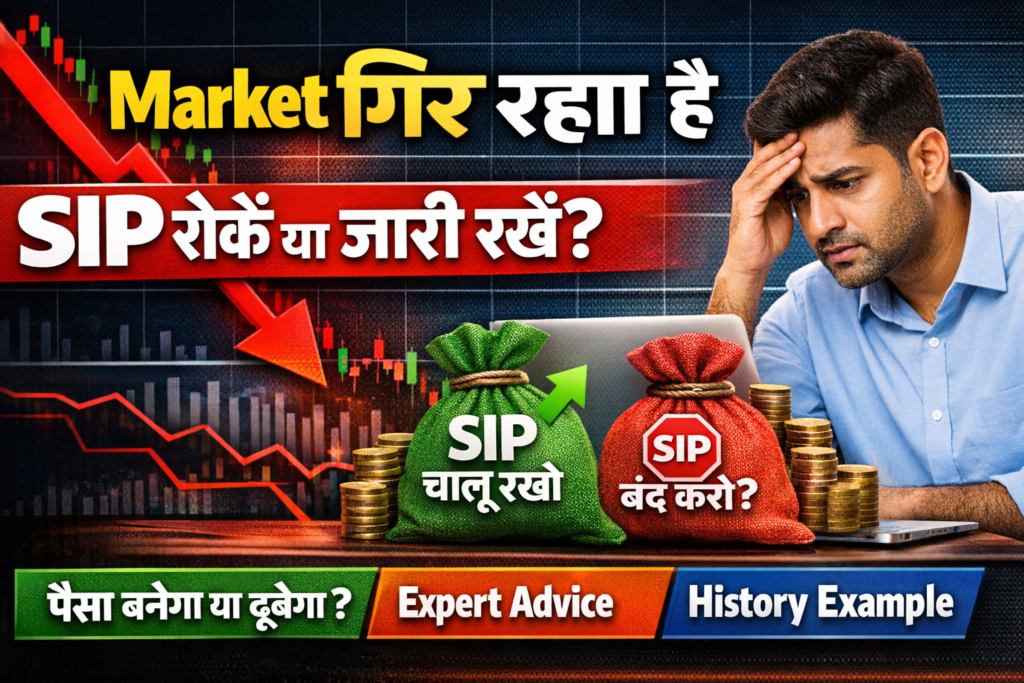 Market गिर रहा है – SIP रोकें या जारी रखें?
